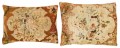 1490,1491 English Needlepoint Rug Pillow 1-10 x 1-6