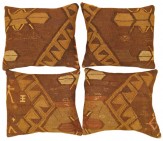 Vintage Turkish Turkish Kilim Pillows - Item #  1296,1297,1298,1299 - 1-5 H x 1-2 W -  Circa 1930