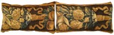 Antique European Tapestry Pillow - Item #  1361,1362 - 1-10 H x 1-0 W -  Circa 18th Century