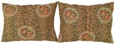 Antique European Jacquard Tapestry Pillow - Item #  1366,1367 - 2-0 H x 1-8 W -  Circa 1910