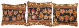 Antique Indian Indian Agra Carpet Pillows - Item #  1461,1462,1463 - 1-5 H x 1-5 W -  Circa 1910