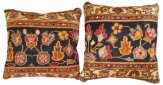 Antique Indian Indian Agra Rug Pillow - Item #  1461,1462 - 1-6 H x 1-6 W -  Circa 1910