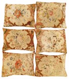 Antique English Needlepoint Pillow - Item #  1488,1489,490,1491,1492,1493 - 1-10 H x 1-6 W -  Circa 1900