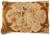 Antique English English Needlepoint Rug Pillow - Item #  1490 - 1-10 H x 1-6 W -  Circa 1900