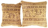 Antique Indian Indian Agra Carpet Pillow - Item #  1497,1498 - 1-2 H x 1-0 W -  Circa 1910