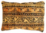 Antique Persian Persian Saraband Carpet Pillow - Item #  1511 - 1-8 H x 1-3 W -  Circa 1910