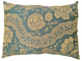 Vintage European Floral Chinoiserie Fabric Pillow - Item #  1526 - 1-9 H x 1-3 W -  Circa 1960