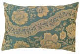Vintage European Floral Chinoiserie Fabric Pillow - Item #  1527 - 1-9 H x 1-3 W -  Circa 1960