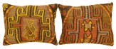 Vintage Turkish Turkish Kilim Rug Pillow - Item #  1561,1562 - 1-7 H x 1-7 W -  Circa 1940