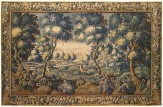 Period Antique Flemish Verdure Landscape Tapestry - Item #  24161 - 9-3 H x 14-10 W -  Circa 18th Century