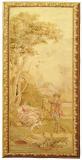 Period Antique French Aubusson Rustic Tapestry - Item #  26002 - 9-4 H x 3-9 W -  Circa Late 19th Century