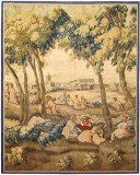 Period Antique French Rustic Tapestry - Item #  26115 - 8-0 H x 6-5 W -  Circa 18th Century