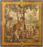 Period Antique Flemish Rustic Tapestry - Item #  26213 - 9-10 H x 8-3 W -  Circa Late 18th Century