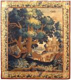 Period Antique French Verdure Landscape Tapestry - Item #  26859 - 9-7 H x 8-3 W -  Circa 17th Century