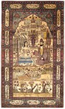 Antique Persian Silk Kashan - Item #  27529 - 6-6 H x 4-0 W -  Circa 1880