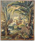 Period Antique Flemish Chinoiserie Landscape Tapestry - Item #  29718 - 7-0 H x 5-6 W -  Circa 17th Century