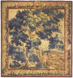 Period Antique Flemish Landscape Tapestry - Item #  29723 - 6-7 H x 6-1 W -  Circa Late 17th Century