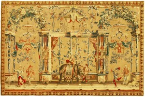 Period Antique French French Beauvais Grotesque Tapestry - Item #  35165 - 7-6 H x 11-0 W -  Circa 17th Century