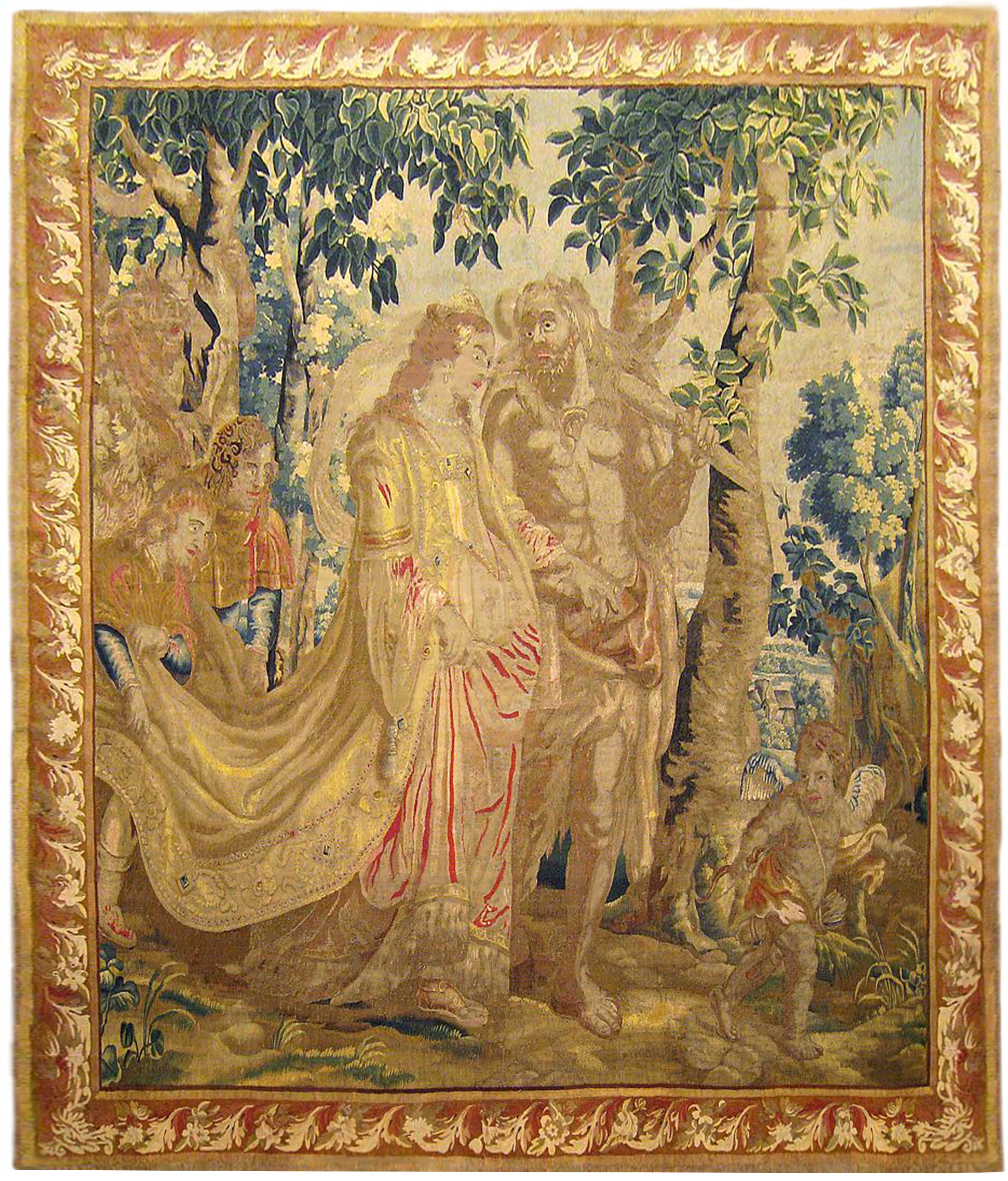 Vintage Style Satin Tapestry The Greek Gods Jupiter by Wenceslas Hollar 1657c