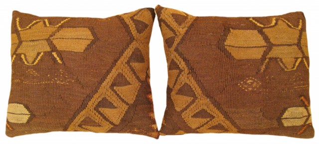 1296,1297 Turkish Kilim Pillow 1-5 x 1-2