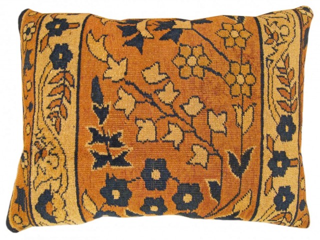 1466 Indian Agra Rug Pillow 1-8 x 1-3