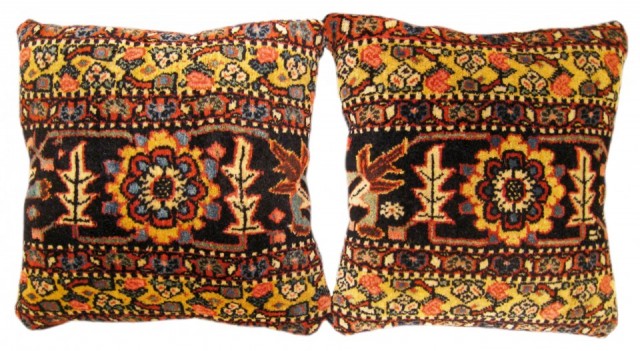 1495,1496 Persian Bidjar Carpet Pillow 1-2 x 1-2