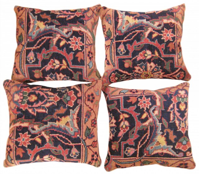 1521,1522,1523,1524 Indian Agra Carpet Pillow 1-6 x 1-4