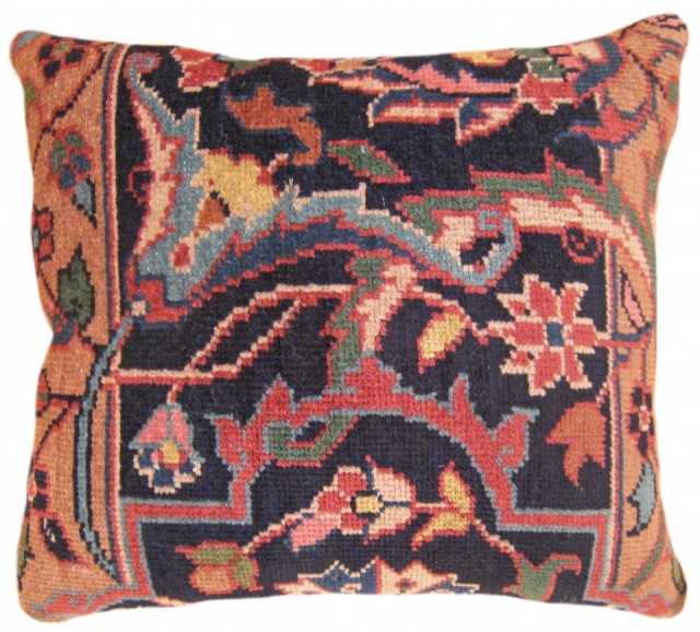 1521 Indian Agra Carpet Pillow 1-6 x 1-4