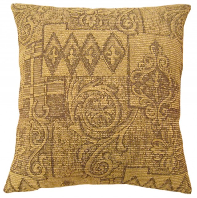 1532 Floro–Geometric Fabric Pillow 1-8 x 1-6