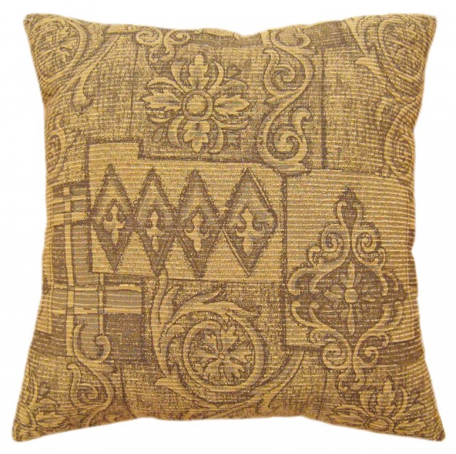 1535 Floro–Geometric Fabric Pillow 1-8 x 1-6