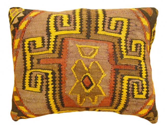 1561 Turkish Kilim Rug Pillow 1-10 x 1-6