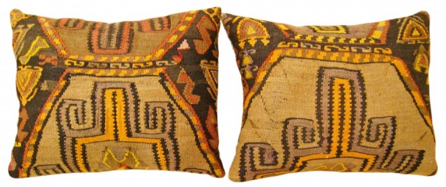 1563,1564 Turkish Kilim Rug Pillow 1-10 x 1-6