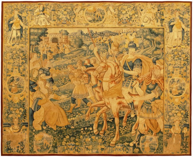 31863 Flemish Historical Tapestry 9-9 x 10-6