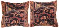 1521,1522 Indian Agra Carpet Pillow 1-6 x 1-4