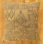 1534 Floro–Geometric Fabric Pillow 1-8 x 1-6