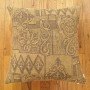 1535,1536 Floro–Geometric Fabric Pillow 1-8 x 1-6
