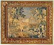 26257 French Aubusson Hunting Tapestry 6-2 x 6-9