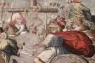 32305 French Religious Tapestry 9-6 x 20-7