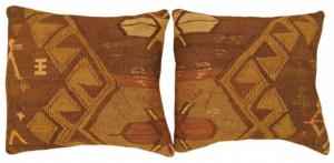 Vintage Turkish Turkish Kilim Pillow - Item #  1298,1299 - 1-5 H x 1-2 W -  Circa 1930