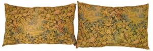 Antique French Jacquard Tapestry Pillow - Item #  1368,1369 - 2-0 H x 1-2 W -  Circa 1910