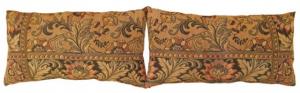 Antique French Jacquard Tapestry Pillow - Item #  1407,1408 - 1-3 H x 2-2 W -  Circa 1910