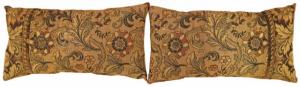Antique French Jacquard Tapestry Pillow - Item #  1411,1412 - 1-3 H x 2-2 W -  Circa 1910