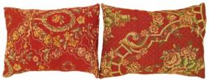 Antique French Jacquard Tapestry Pillow - Item #  1439,1440 - 1-0 H x 1-3 W -  Circa 1910