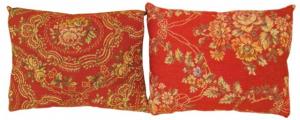 Antique French Jacquard Tapestry Pillow - Item #  1441,1442 - 1-0 H x 1-3 W -  Circa 1910