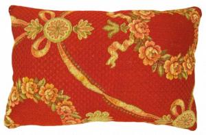 Antique French Jacquard Tapestry Pillow - Item #  1445 - 1-0 H x 1-3 W -  Circa 1910