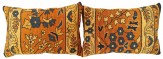 Antique Indian Indian Agra Rug Pillow - Item #  1468,1469 - 1-8 H x 1-2 W -  Circa 1910
