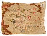Antique English English Needlepoint Rug Pillow - Item #  1489 - 1-10 H x 1-6 W -  Circa 1900