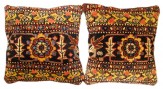 Antique Persian Persian Bidjar Carpet Pillow - Item #  1495,1496 - 1-2 H x 1-2 W -  Circa 1910