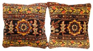 Antique Persian Persian Bidjar Carpet Pillow - Item #  1495,1496 - 1-2 H x 1-2 W -  Circa 1910