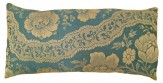 Vintage European Floral Chinoiserie Fabric Pillow - Item #  1528 - 1-9 H x 0-11 W -  Circa 1960